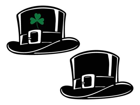 Leprechaun Hat With Shamrock Silhouette Free Svg File For Members St