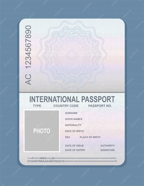 Premium Vector Vector Illustration Of Open Passport Template