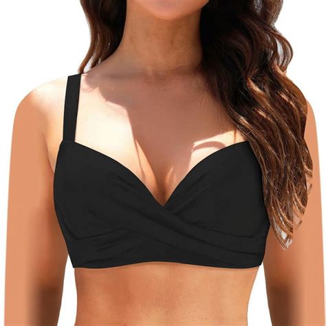 Clearance Yajing Plus Size Tankini Xs Black Women With Breast Pad