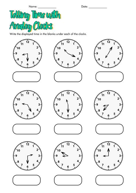 Reading A Clock Practice