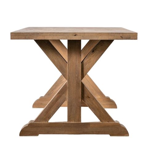 Rustic Country Farmhouse Solid Light Mango Wood 6 Seater Dining Table