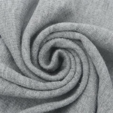 Heather Grey 100 Cotton Slub French Terry Fabric By The Yard Style 811