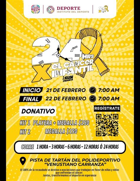 Con - 🎗️🏃‍♂️ ¡Ya está abierto el PRE-REGISTRO! 🏃‍♀️🎗️ 24HRS X EL CÁNCER