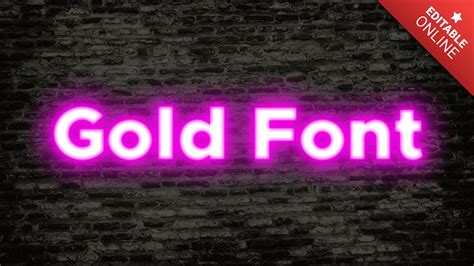 Gold Font Violeta Claro Generador De Efectos De Texto