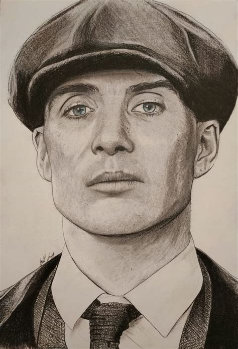 Drawing Thomas Shelby Portrait Easy Portrait Drawing Celebrity Drawings