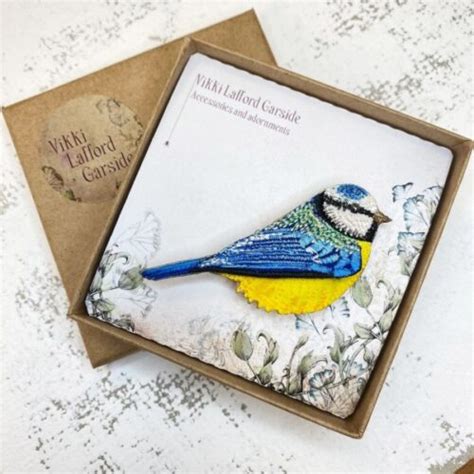 Blue Tit Brooch Lavinia Stamps