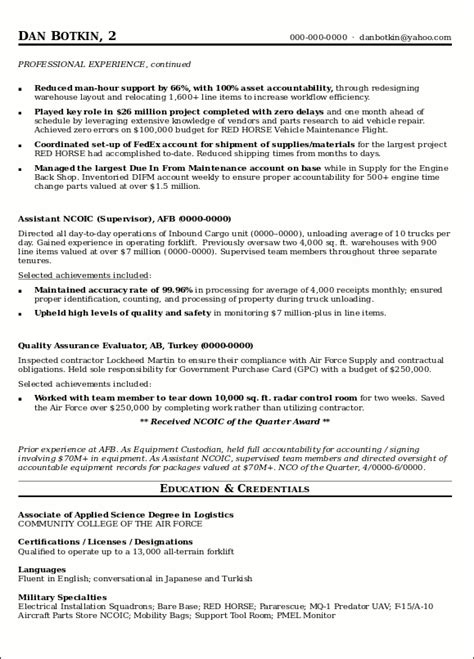 Resume Sample Global Logistics Resume Career