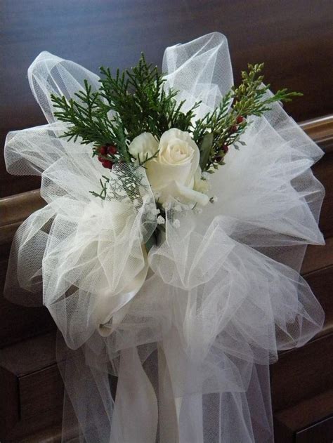 Risultati Immagini Per Single Flower Pew End Decorations Tulle