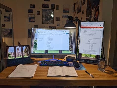 Minimalist Home Office Setup With Dual Monitors