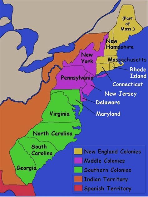 Original 13 Colonies And Capitals