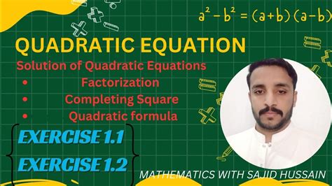 Quadratic Equations Made Easy Solve With Factorization Completing