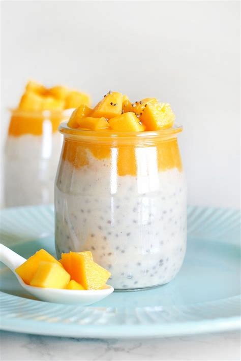 Bananowy Pudding Chia Z Musem Z Mango Fitsweet Cibo Ricette Bevande