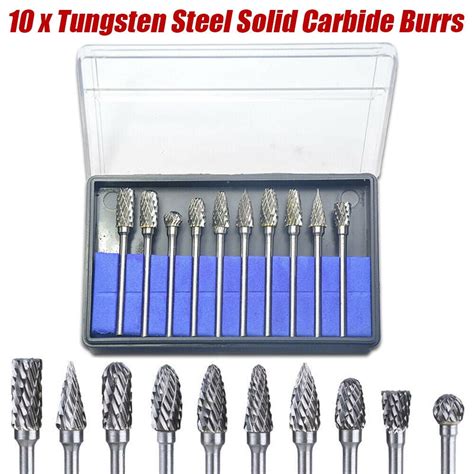 Assorted Shapes Tungsten Carbide Burr Set High Efficiency Double Cut