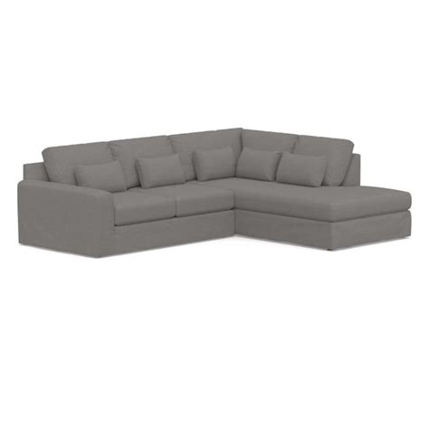 Big Sur Square Arm Deep Seat Slipcovered Return Bumper Sectional