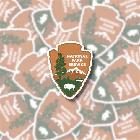 National Park Service Sticker Nps Sticker Hiking Sticker Etsy