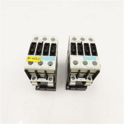 Siemens 3RT1024 1BB40 600V 35A Contactor Relay 24 VDC Coil Lot Of 2