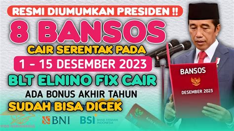 Resmi Diumumkan Presiden Bansos Ini Positif Cair Serentak Pada