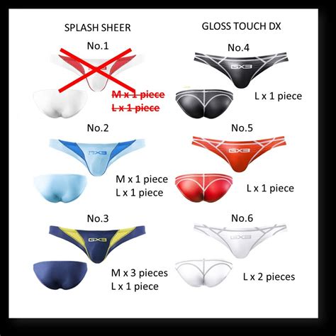 GX3 Splash Bikini Underwear Clearance 25 Colors Men S Fashion Bottoms New Underwear On