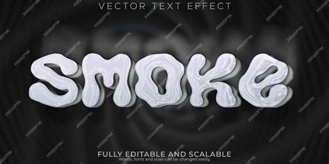 Premium Vector Smoke Text Effect Editable Mist And Ghost Font Style