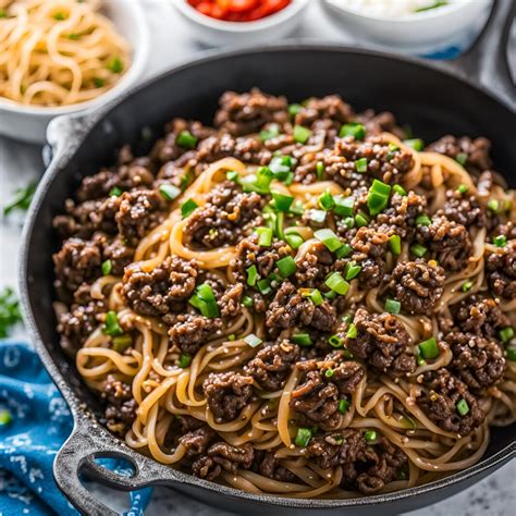 Mongolian Ground Beef Noodles Recipe Cheff Recipes