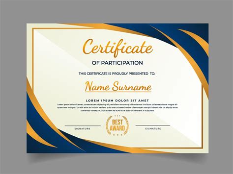 Seminar Certificate Template Vector Art At Vecteezy