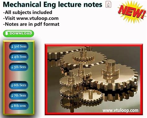 MECHANICAL ENGINEERING VTU NOTES 2015 SCHEME Direct Link