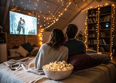 Download Couple Watching Movie Home Wallpaper | Wallpapers.com 