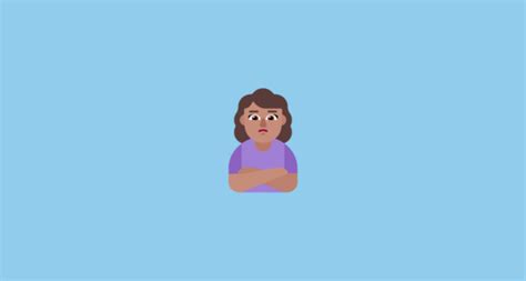 Mujer Haciendo Pucheros Tono De Piel Medio Emoji On Microsoft