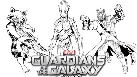 20 Free Printable Guardians Of The Galaxy Coloring Pages