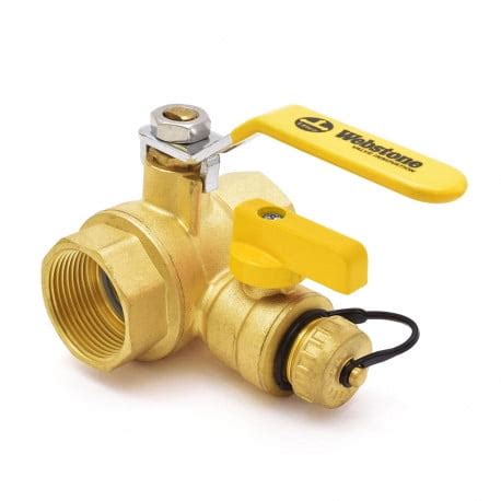 Webstone Valves Npt Threaded Brass Ball Valve W Hose Drain