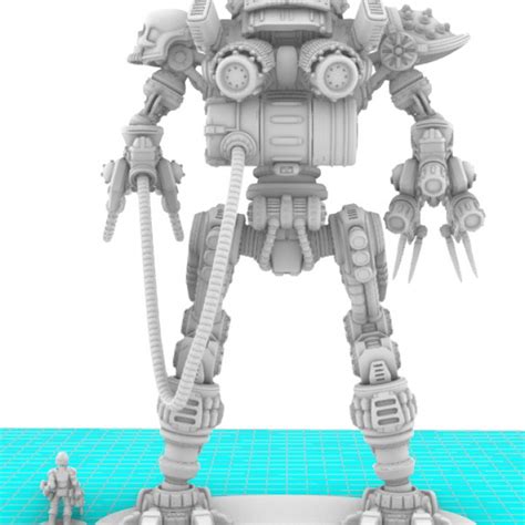 3D Printable Project Cervantes The 28mm Cazador Terror Mech By John