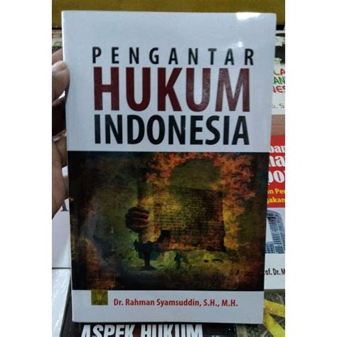 Jual Buku Original Pengantar Hukum Indonesia Rahman Syamsuddin