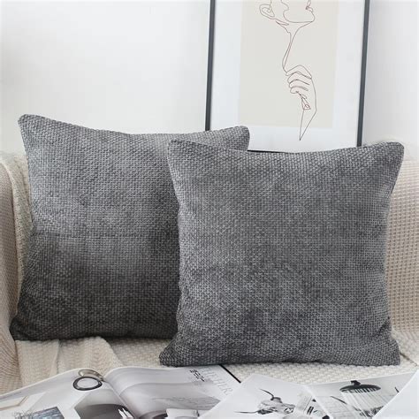 Niulaa Grey Cushion Covers 50cm X 50cm Soft Indoor Cushion Covers 20x20