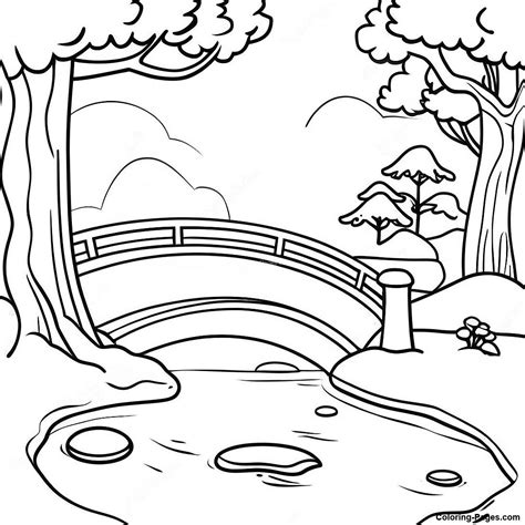 Traditional Japanese Garden Coloring Page Coloring Pages