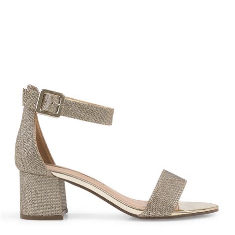 Gold Glitter Heeled Sandals 3121988 Truworths