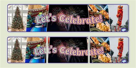 lets celebrate photo display banner teacher  twinkl