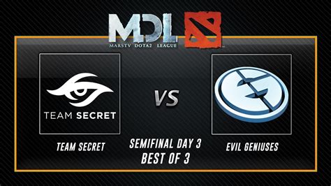 Marstv Dota League Autumn Playoffs Day Secret Vs Eg Bo