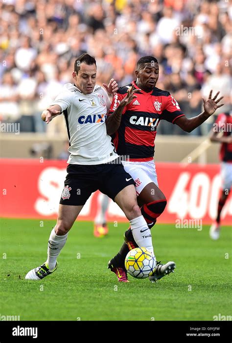 Match between Corinthians and Flamengo held at the Arena Corinthians, East Zone of S?o Paulo ...