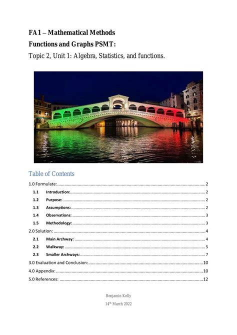 FA1 - QCE Year 11 Maths Methods PSMT | Mathematical Methods - Year 11 QCE | Thinkswap