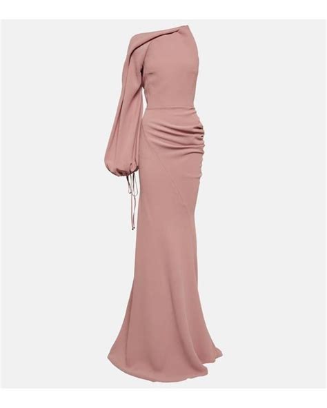 Maticevski Venomous One Shoulder Gown In Pink Lyst