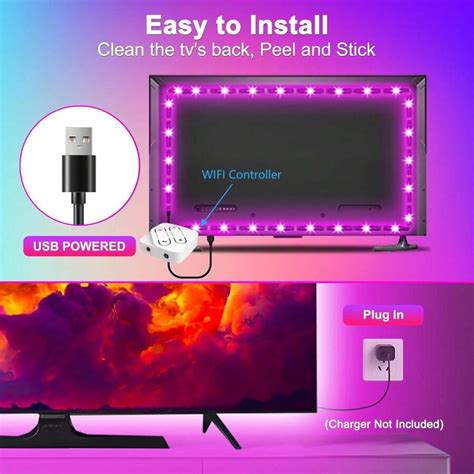 Bande Lumineuse Led Usb Pour T L Vision Connexion Wifi Tuya App