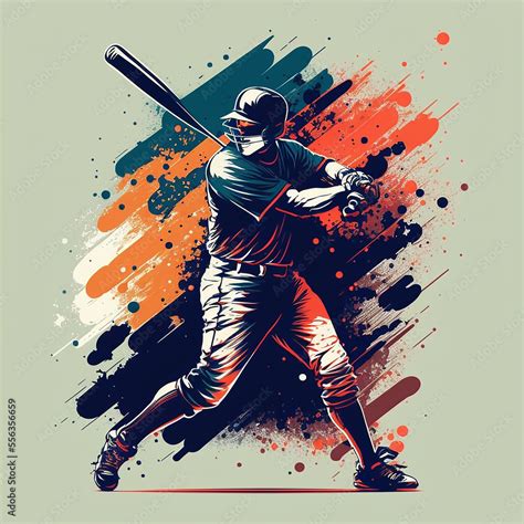 Baseball Vector Art AI Generated Stock Illustration | Adobe Stock