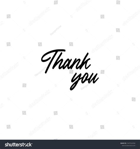 Thank You Handwritten Inscription Hand Drawn Royalty Free Stock Vector 1547524760