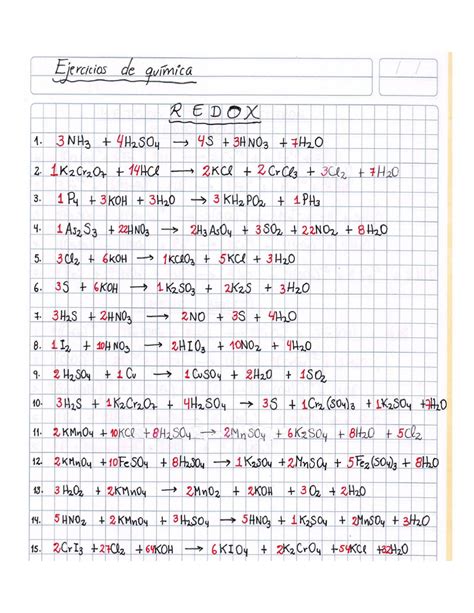 Ejercicios Resueltos De Balance De Ecuaciones Quimicas By Julio César