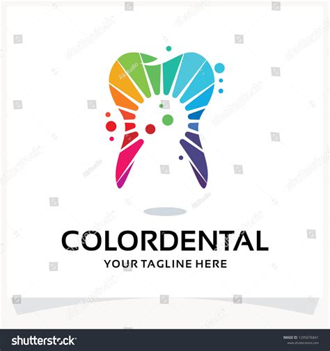 Color Dental Logo Design Template Inspiration Stock Vector (Royalty Free) 1295076841 | Shutterstock