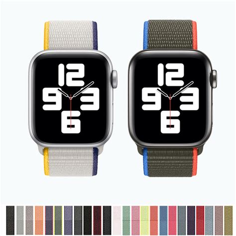 Nylon Loop Strap Para Apple Watch Band 45mm 41mm 40 44mm 49MM Cinto