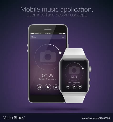 Mobile application design concept Royalty Free Vector Image