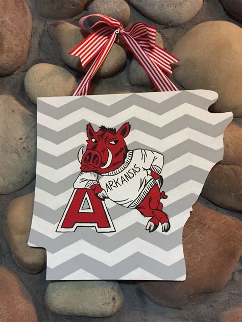 Arkansas Razorbacks Arkansas Cutout Woo Pig Sooie Vintage Razorback