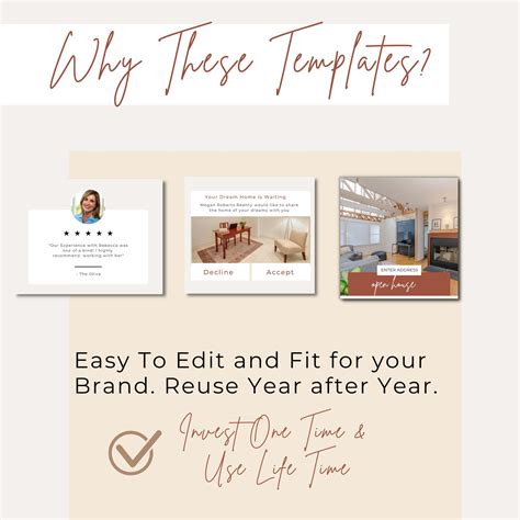 Editable Instagram Posts For Realtors Real Estate Agent Etsy