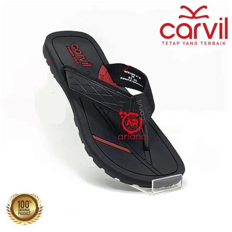 Carvil NEW EMW 07 M Sandal Jepit Karet Spons Press Men Carvil Pria